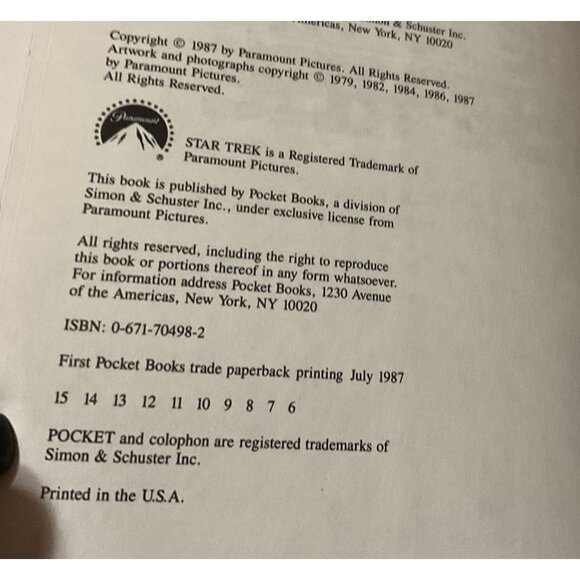 Vtg Star Trek Mr Scotts Guide To The Enterprise Paperback Shane Johnson 1987 - Picture 3 of 7